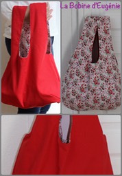 sac réversible rouge